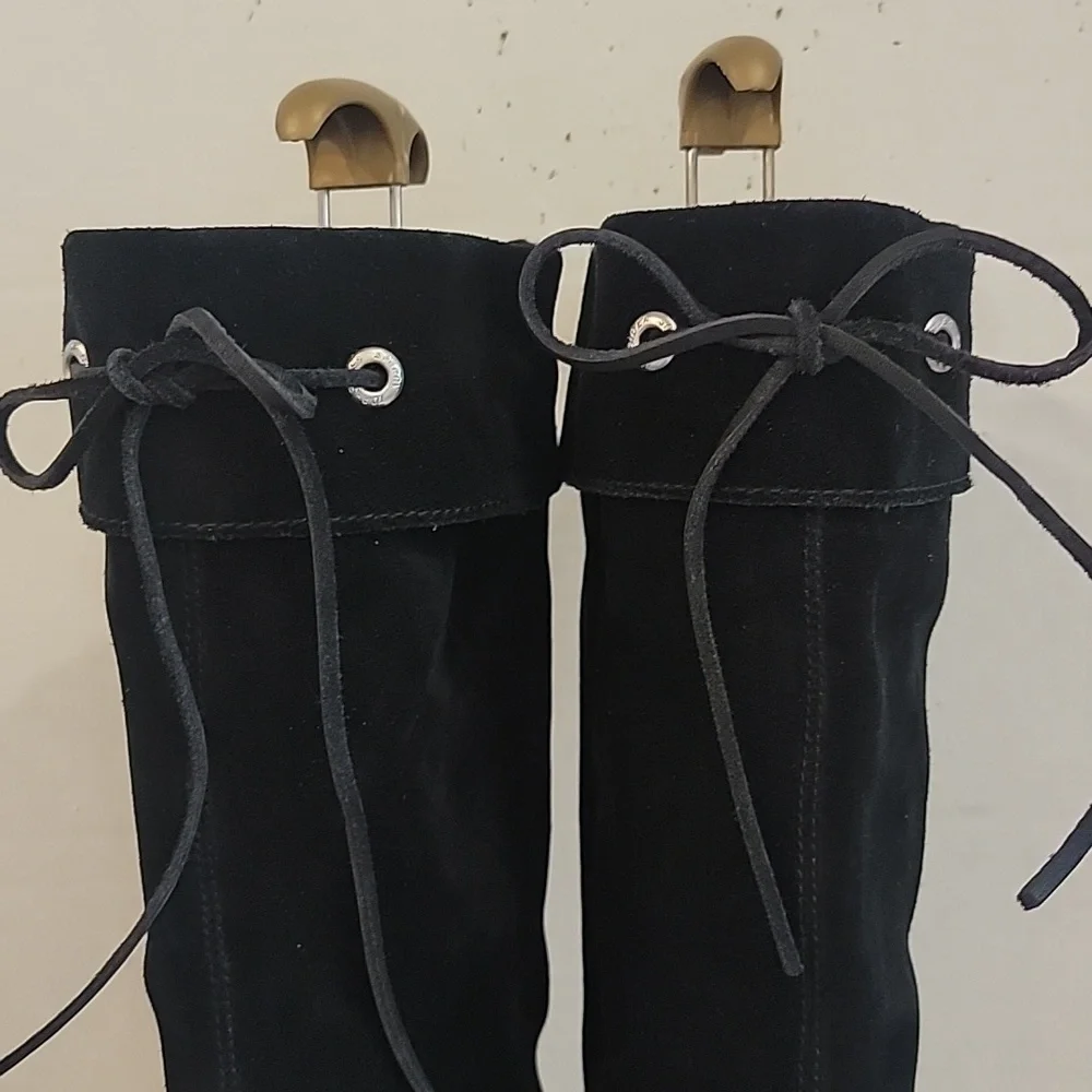 SPERRY‎ BLACK SUEDE KNEE BOOTS (sz 7.5)